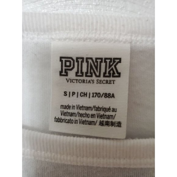 White and Grey Sequined PINK Shirt- Size Small - Picture 4 of 4